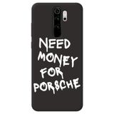 WANNA PROTECT Xiaomi Redmi Note 8 Pro ile Uyumlu Siyah, Need Money Desenli, İçi Kadife Silikon Telefon Kılıfı lansmankilif_231