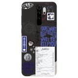 WANNA PROTECT Xiaomi Redmi Note 8 Pro ile Uyumlu Siyah Taylor Swift Sticker Desenli İçi Kadife Silikon Telefon Kılıfı taylor_231
