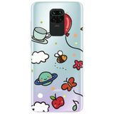 WANNA PROTECT Xiaomi Redmi Note 9 ile Uyumlu Arı Balon Tasarımlı Desenli Şeffaf Silikon Kılıf