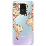 WANNA PROTECT Xiaomi Redmi Note 9 ile Uyumlu Dünya Harita Desenli Şeffaf Silikon Kılıf dunyaharita_184