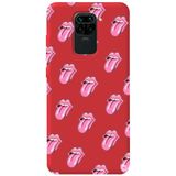 WANNA PROTECT Xiaomi Redmi Note 9 ile Uyumlu Kırmızı Renkli Lips Dudak Desenli Silikon Telefon Kılıfı lips2_184