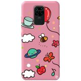 WANNA PROTECT Xiaomi Redmi Note 9 ile Uyumlu Pembe Renkli Arı Balon İçi Kadife Desenli Silikon Telefon Kılıfı aribalonn_184