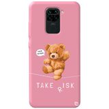 WANNA PROTECT Xiaomi Redmi Note 9 ile Uyumlu Pembe Renkli, Ayıcık Desenli, Premium Silikon Telefon Kılıfı ayicik3_184