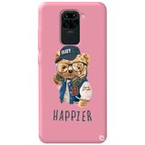 WANNA PROTECT Xiaomi Redmi Note 9 ile Uyumlu Pembe Renkli, Ayıcık Desenli, Premium Silikon Telefon Kılıfı ayicik4_184