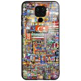 WANNA PROTECT Xiaomi Redmi Note 9 ile Uyumlu Premium Reddit Place Desenli Glossy Telefon Kılıfı, Çok Renkli