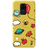 WANNA PROTECT Xiaomi Redmi Note 9 ile Uyumlu Sarı Renkli Arı Balon İçi Kadife Desenli Silikon Telefon Kılıfı aribalonn_184