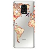 WANNA PROTECT Xiaomi Redmi Note 9 Pro ile Uyumlu Dünya Harita Desenli Şeffaf Silikon Kılıf dunyaharita_185