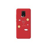 WANNA PROTECT Xiaomi Redmi Note 9 Pro ile Uyumlu Kılıf, Kırmızı, Don't Forget To Smile Desenli, Silikon, İçi Kadife GulumsemeyiUnutma_064