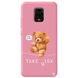 WANNA PROTECT Xiaomi Redmi Note 9 Pro ile Uyumlu Pembe Renkli, Ayıcık Desenli, Premium Silikon Telefon Kılıfı ayicik3_185