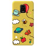 WANNA PROTECT Xiaomi Redmi Note 9 Pro ile Uyumlu Sarı Renkli Arı Balon Desenli Silikon Telefon Kılıfı aribalonn_185