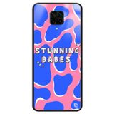 WANNA PROTECT Xiaomi Redmi Note 9 Pro ile Uyumlu Stunning Babes Premium Desenli Glossy Kılıf, Mavi-Pembe stunningbabesglossy_189