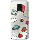 WANNA PROTECT Xiaomi Redmi Note 9s ile Uyumlu Arı Balon Tasarımlı Şeffaf Silikon Kılıf