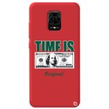 WANNA PROTECT Xiaomi Redmi Note 9s ile Uyumlu Kırmızı Premium İçi Kadife Money Desenli Silikon Telefon Kılıfı money_186