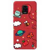 WANNA PROTECT Xiaomi Redmi Note 9s ile Uyumlu Kırmızı Renkli Arı Balon Içi Kadife Desenli Silikon Telefon Kılıfı aribalonn_186