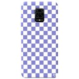 WANNA PROTECT Xiaomi Redmi Note 9s ile Uyumlu Lila Dama Desenli Premium Silikon Telefon Kılıfı, İçi Kadifeli dama_186