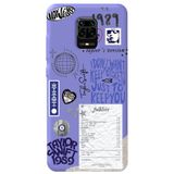 WANNA PROTECT Xiaomi Redmi Note 9S ile Uyumlu Lila İçi Kadife Taylor Swift Sticker Desenli Silikon Telefon Kılıfı taylor_186