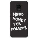 WANNA PROTECT Xiaomi Redmi Note 9S ile Uyumlu Siyah, Need Money Desenli, İçi Kadife Silikon Telefon Kılıfı lansmankilif_186