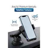 WANNACASE 360 Dönebilen Vakumlu Araç İçi Oto Premium Telefon Tutucu Vantuzlu Akrobat Araba Telefon Tutacağı