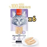 Wanpy %100 Doğal Bütün Uskumru Fileto Kedi Ödül Maması 25 Gr X 6 Adet