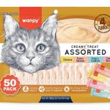 Wanpy 14 gr 50 Adet Karışık Krema Kedi Ödül Maması