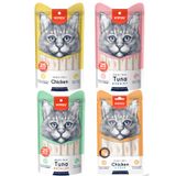 Wanpy 25x14 gr Karışık 8 Lezzetli Krema/sıvı Kedi Ödülü