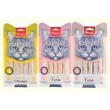 Wanpy 3x70 gr Tavuk-Somon ve Karides 3 Paket Sıvı Ödül Maması