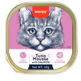 Wanpy 40 gr Ton Balıklı ve Somonlu Alutray Kedi Yaş Mama