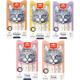 Wanpy 5 Lezzetli Krema Kedi Ödülü 14 gr x 25'li Tavuk, Yengeç, Ton Balığı ve Somonlu