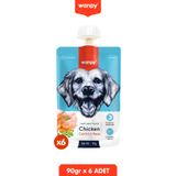 Wanpy 6lı Taze Tavuklu & Havuçlu Köpek Et Ezmesi Köpek Ödülü 6 Adet x 90 gr