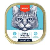 Wanpy 6x40 gr Alutray Ton Morina Balıklı Kedi Yaş Mama
