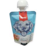 Wanpy 90 gr Taze Tavuklu Havuçlu Bezelyeli Et Ezme Sıvı Köpek Maması
