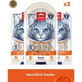 Wanpy Bone Support Sığır Eti-Tavuk Kedi Krema Ödülü 5X14GR 3lü Set