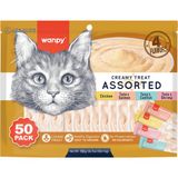 Wanpy Creamy Treat Karışık 4 Lezzetli 50x14 gr Sıvı Kedi Ödül Maması