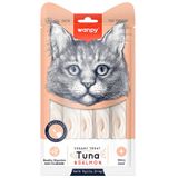 Wanpy Creamy Treat Ton Balık ve Somonlu Likit Creamy Kedi Ödülü 5Li Paket (5 x 14 Gr)