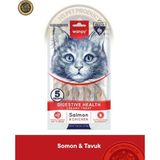 Wanpy Digestive Health - Sindirim Destekleyici Somon & Tavuk Kedi Krema Ödül Maması 5x14 gr - 5X 14 gr