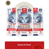 Wanpy Digestive Health Somon Balığı-Tavuk Kedi Krema Ödülü 5X14GR 3lü Set