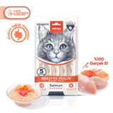Wanpy Digestive Health Somonlu ve Tavuklu Sindirim Desteği 5x14 gr Krema Kedi Ödül Maması
