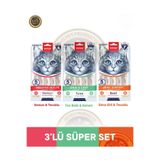 Wanpy Digestive-Skin Coat-Join Fonksiyonel Kedi Krema Ödülü Mix Paket 5X14GR 3lü Set