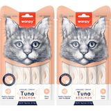 Wanpy Digiworld Ton Balığı&somon Sıvı Kedi Ödül Maması 5X14GR - 2 Paket