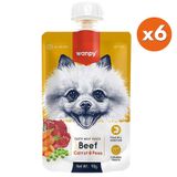 Wanpy Dog Tasty Meat Paste Taze Sığır Etli Ve Havuçlu 6x90 gr Köpek Et Ezmesi