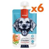 Wanpy Dog Tasty Meat Paste Taze Tavuk Etli Havuçlu 6x90 gr Köpek Et Ezmesi