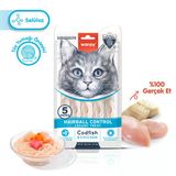 Wanpy Hairball Control Morina Balığı&Tavuk 5X14 Gr Krema Kedi Ödül Maması Skt:02/2027