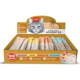 Wanpy Karışık 4 Lezzet 100'lü Krema Kedi Ödülü 100*14 gr