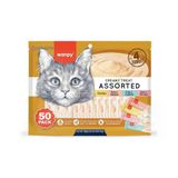 Wanpy Karışık 8 Lezzetli Krema Kedi Ödülü 50*14 Gr Rac-Mix