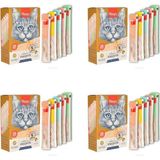 Wanpy Karışık Lezzetli Sıvı Kedi Ödülü 25 Adet x 14 gr 4 Adet Yetişkin Kediler İçin Besleyici Atıştırmalık
