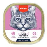 Wanpy Kedi 40 Gram 6'lı Ton Balıklı & Somonlu Alutray Yaş Kedi Maması