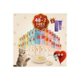 Wanpy Kedi Ödül Maması 48+2 Adet – Karışık Çeşitli Lezzetler, Petix Multivitamin Hediyeli