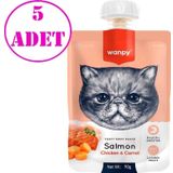 Wanpy Kedi Ödülü Somonlu Tavuklu Ezme 90 Gr 5 AD