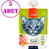 Wanpy Kedi Ödülü Ton Balıklı Tavuklu Ezme 90 gr 5 Adet