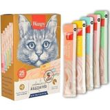 Wanpy Kedi Sıvı Ödülü Karışık Lezzetler 14 gr 25 Adet Sağlıklı Sindirim İçin